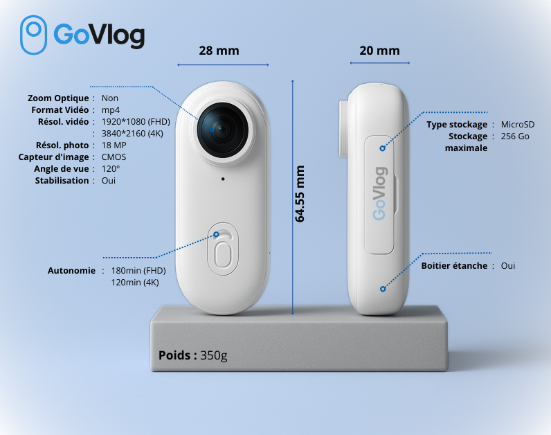 GoVlog | Caméra Ultra-Portable